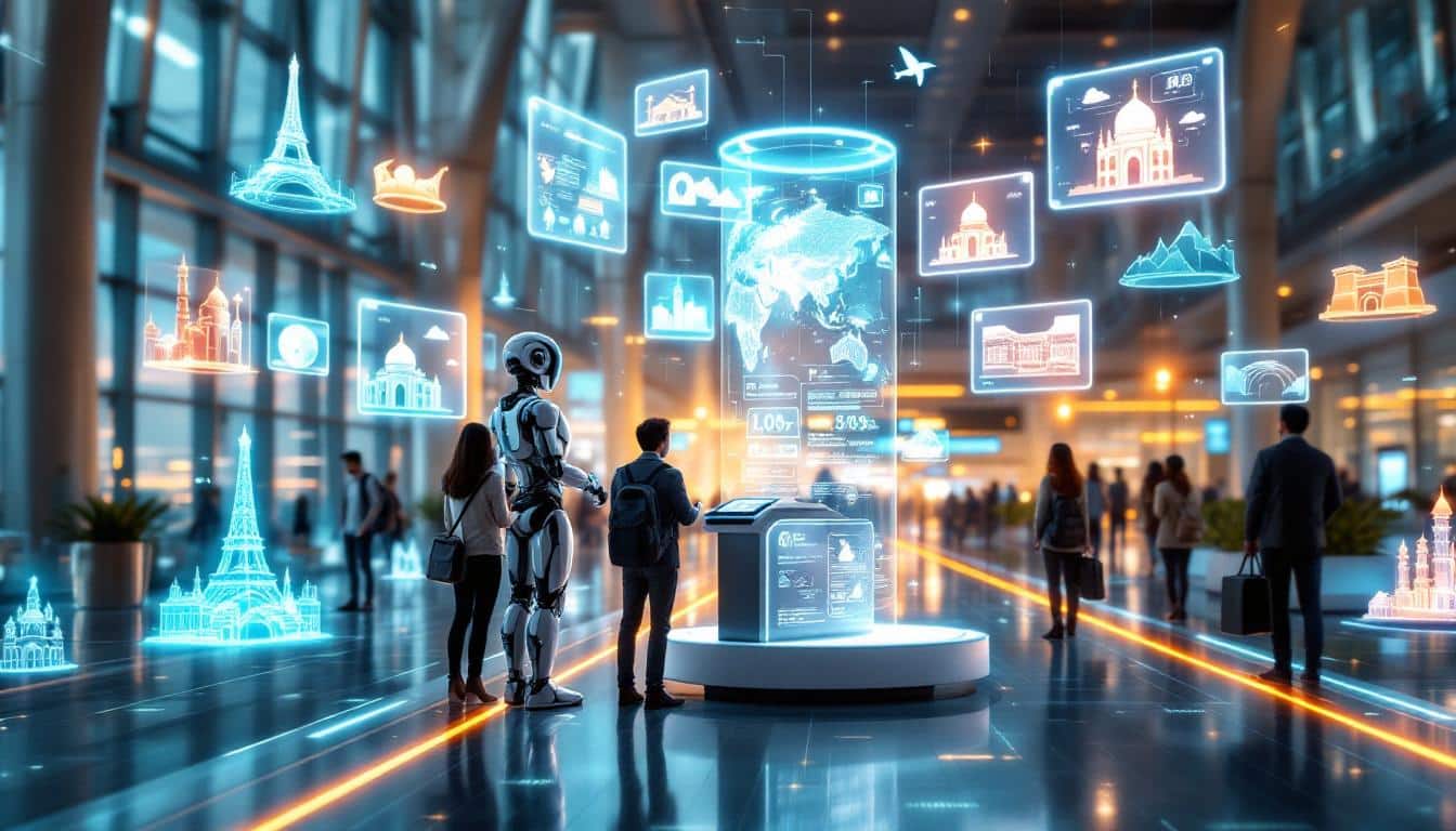 découvrez comment l'intelligence artificielle et la digitalisation transforment le secteur du tourisme, optimisant l'expérience voyageur et innovant les services proposés.