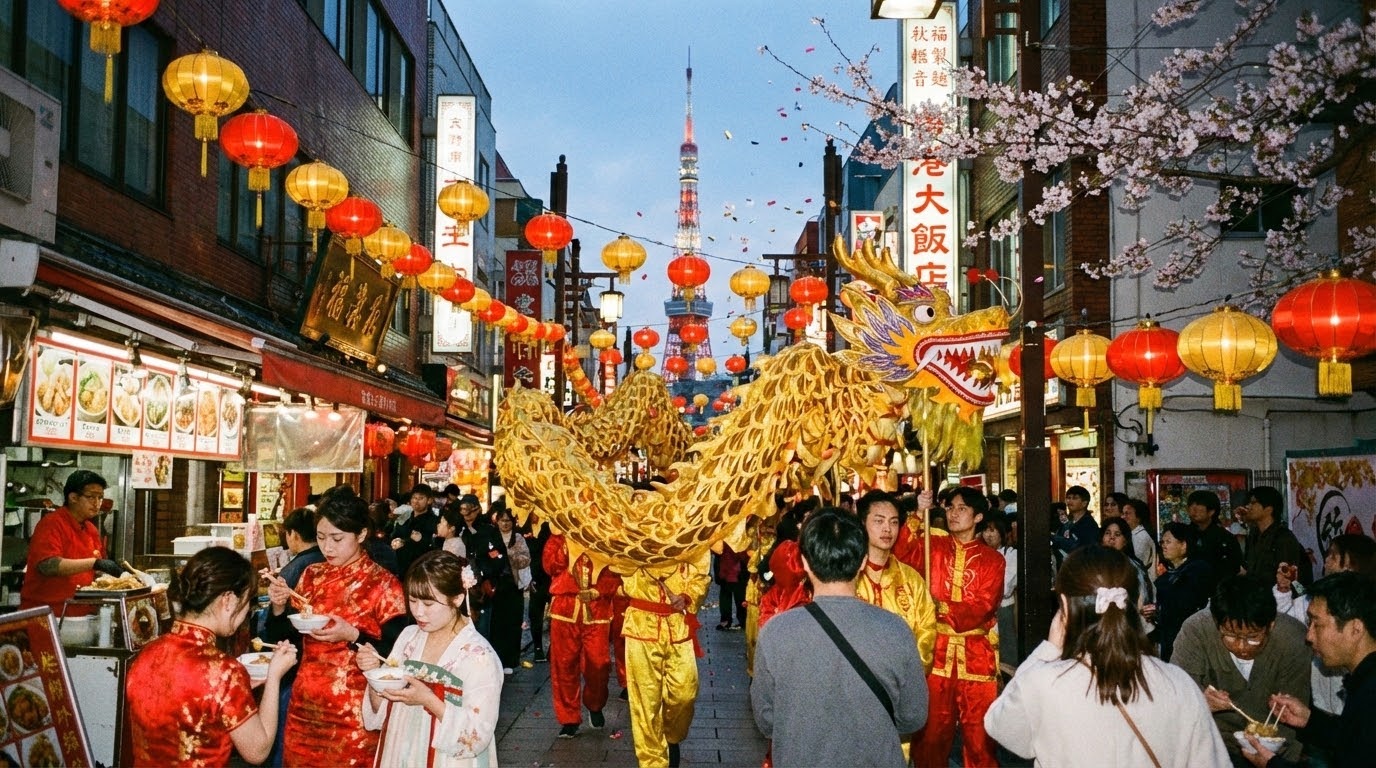 Le Nouvel an lunaire au Japon attire beaucoup de Chinois