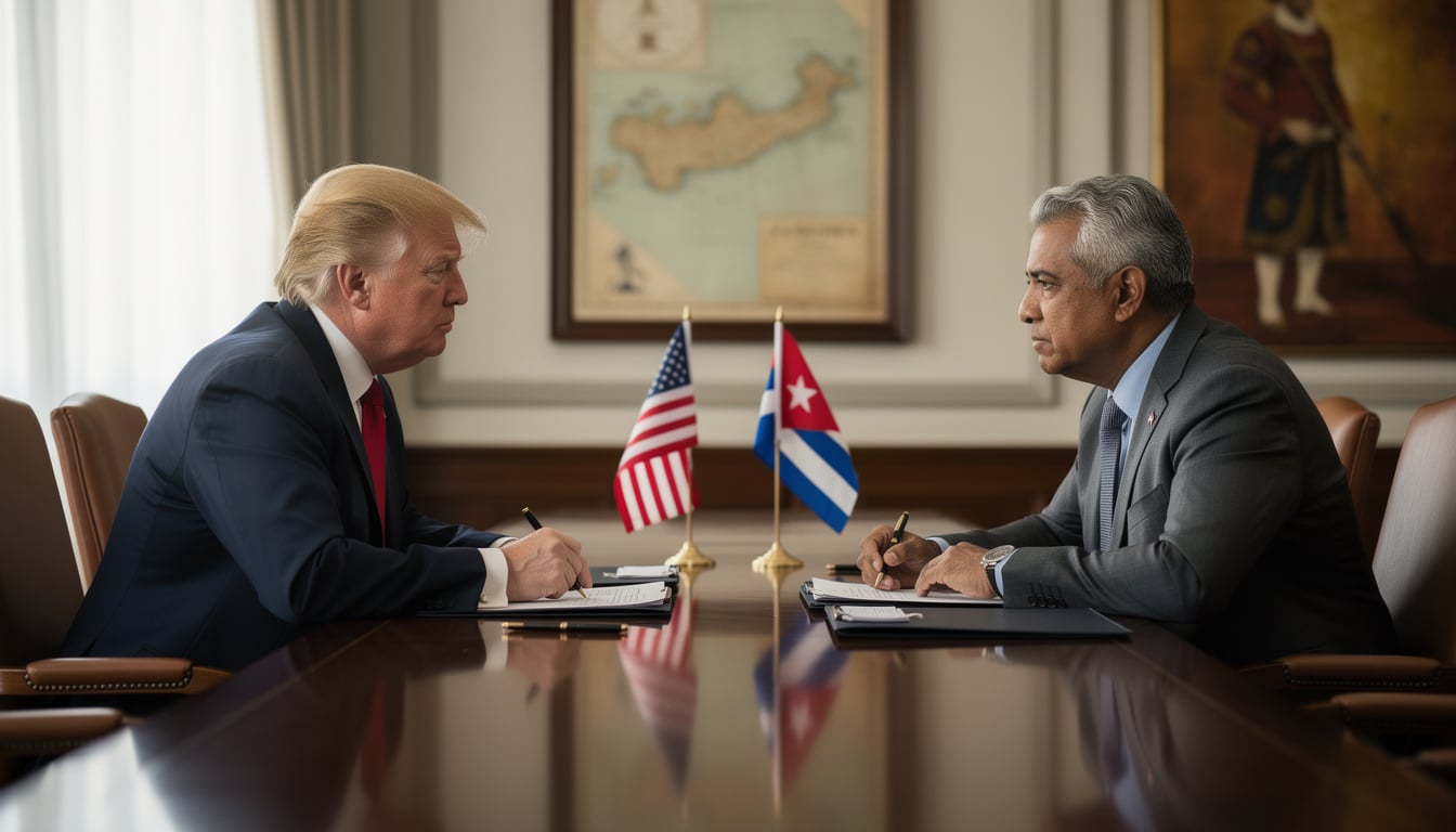 découvrez les détails exclusifs sur l'accord économique surprenant que donald trump envisage avec cuba, une nouvelle dynamique dans les relations internationales.